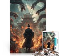 Puzzles de 1000 pièces pour Adolescents Tueur de Dragon Séjour Anti-Stress pour Tuer Le Temps Bon Cadeau 75x50cm