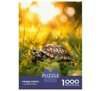 Puzzles De 1000 Pièces pour Adolescents Turtle in Golden Light Puzzle pour Adultes Jouet Décoration Murale Défi Difficile À Compléter 38x26cm/1000pcs