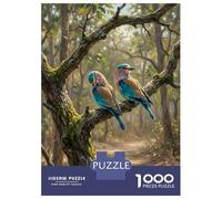 Puzzles De 1000 Pièces pour Adolescents Two Birds on A Mossy Branch Puzzles pour Adultes Jeux Familiaux Décoration Murale Difficulté Et Défi 70x50cm/1000pcs