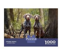 Puzzles De 1000 Pièces pour Adolescents Two Weimaraners Puzzles pour Adultes, Jouets Anti-Stress, Défi Difficile, Cadeaux d'anniversaire Et Cadeaux Uniques 70x50cm/1000pcs