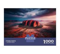 Puzzles De 1000 Pièces pour Adolescents Uluru Rock Australia Puzzles pour Adultes Assemblage De Motifs Stimule Le Cerveau Jeu Stimulant 52x38cm/1000pcs