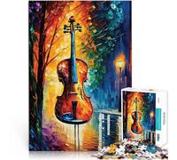 Puzzles de 1000 pièces pour Adolescents Un Violon dans Le Style d'Afremov Jouets éducatifs Cadeau d'œuvre d'art 52x38cm