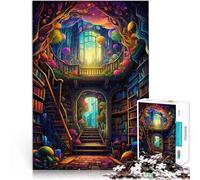 Puzzles de 1000 pièces pour Adolescents Une bibliothèque de Fantasy Jouets de Jeu stimulants Cadeau Amusant 52x38cm