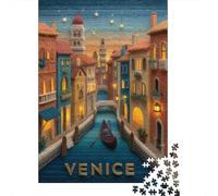 Puzzles De 1000 Pièces pour Adolescents Venice Canal Gondola Ride Puzzle Adulte, Jouet, Décoration Murale, Art Mural, Cadeaux d'anniversaire Uniques 38x26cm/1000pcs