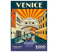 Puzzles De 1000 Pièces Pour Adolescents Venice Italy Bridge of Sighs Travel Puzzles Pour Adolescents Vacances À La Maison Tuer Le Temps Stimuler Le Cerveau Amusant En Famille Et Soirée Jeux 52x38cm/10