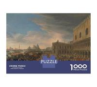 Puzzles De 1000 Pièces pour Adolescents Venice Piazza San Marco Painting Puzzle pour Adolescents - Défi Difficile - Jeu Éducatif - Amusant en Famille Et Soirée Jeux 38x26cm/1000pcs