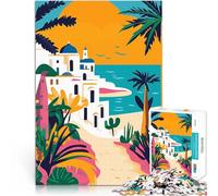Puzzles de 1000 pièces pour Adolescents Village méditerranéen Tunisie Défi Difficile Renforcer l'amour Entre Les Couples 52x38cm