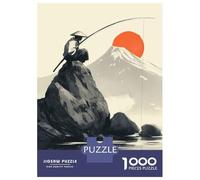 Puzzles De 1000 Pièces pour Adolescents Vintage Japanese Fisherman Puzzles pour Adolescents Jeux Relaxants pour S'amuser en Famille Offrez-Leur Un Cadeau 52x38cm/1000pcs