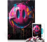 Puzzles de 1000 pièces pour Adolescents Visages souriants Couleurs folles Jeu intellectuel Cadeaux du Père Noël Secret 38x26cm