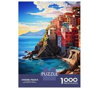 Puzzles De 1000 Pièces pour Adolescents Visit Cinq Terre Puzzle pour Adolescents Améliore La Mémoire Chaque Pièce Est Unique - Cadeau d'anniversaire Unique 52x38cm/1000pcs