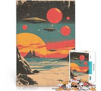 Puzzles de 1000 pièces pour Adolescents Visitez Une Plage Cosmique Jouets à Faire soi-même Améliorer la mémoire 75x50cm