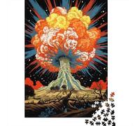 Puzzles De 1000 Pièces pour Adolescents Volcano Eruption Scene Puzzles pour Adolescents : Un Jeu Éducatif Amusant Et Humoristique, Un Défi Intellectuel 52x38cm/1000pcs