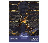 Puzzles De 1000 Pièces pour Adolescents Volcano Eruption with Golden Accents Puzzles pour Adolescents, Jouets À Monter Soi-même, Analyse Et Logique, Cadeau d'anniversaire Ou De Noël 52x38cm/1000pcs