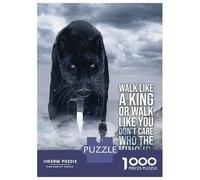 Puzzles De 1000 Pièces pour Adolescents Walk Like A King Panther Puzzles pour Adolescents, Jeu De Réflexion Amusant Et Humoristique, Cadeau d'anniversaire Unique 52x38cm/1000pcs