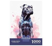 Puzzles De 1000 Pièces pour Adolescents Watercolor Cane Corso Puzzle Adulte Jeu Manuel Améliore La Mémoire Réduit Le Stress Cadeaux 38x26cm/1000pcs