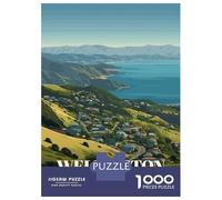 Puzzles De 1000 Pièces Pour Adolescents Wellington, New Zealand Landscape Art Puzzles Pour Adolescents - Niveau De Difficulté : Difficile - Chaque Pièce Est Unique - Cadeau D'anniversaire, Cadeaux, 70