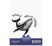 Puzzles De 1000 Pièces pour Adolescents Whale Hello There! Black and White Puzzles pour Adolescents, Jouets À Monter Soi-même, Analyse Et Logique, Cadeau d'anniversaire Ou De Noël 52x38cm/1000pcs