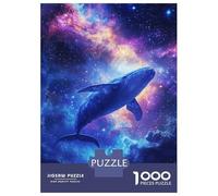 Puzzles De 1000 Pièces pour Adolescents Whale in The Stars -3 Puzzle Jeux Relaxants Décoration Murale Cadeaux pour Les Amis Et La Famille 70x50cm/1000pcs