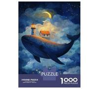 Puzzles De 1000 Pièces pour Adolescents Whale Island Dreamscape Puzzles pour Adolescents - Jeu Manuel pour Améliorer La Mémoire - Cadeaux pour Les Amis Et La Famille 38x26cm/1000pcs