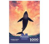 Puzzles De 1000 Pièces pour Adolescents Whale Leaping Sunset Puzzle pour Adultes Jeux Amusants Améliorent La Mémoire Aide À Exercer Le Cerveau 70x50cm/1000pcs