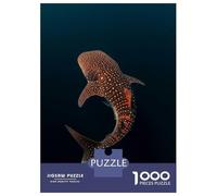 Puzzles De 1000 Pièces pour Adolescents Whale Shark Dark Ocean Puzzle pour Adolescents Anti-Stress Chaque Pièce Est Unique - Idéal comme Cadeau pour Toute La Famille 38x26cm/1000pcs