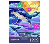 Puzzles De 1000 Pièces pour Adolescents Whales Space Animal Puzzle Adulte Jeu Manuel Améliore La Mémoire Réduit Le Stress Cadeaux 70x50cm/1000pcs