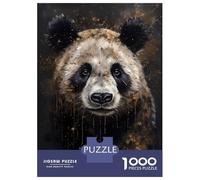 Puzzles De 1000 Pièces pour Adolescents Whimsical Black Cat Portrait Puzzle pour Adultes Jeu Familial Course De Vitesse Manuelle Cadeaux Uniques pour Anniversaire Et Noël 52x38cm/1000pcs