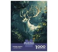 Puzzles De 1000 Pièces pour Adolescents White Deer in Jungle Puzzle pour Adultes Relax Games Hand Speed Race Offre Cadeaux pour Toute La Famille 70x50cm/1000pcs