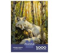 Puzzles De 1000 Pièces pour Adolescents White Fox Fairy Tale Magic Puzzle pour Adultes Jeux Relaxants Décoration Parfaite, pour Toute La Famille 52x38cm/1000pcs