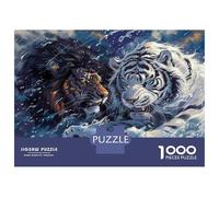 Puzzles De 1000 Pièces pour Adolescents Wild Cats in Stormy Waters Puzzles pour Adultes : Améliore La Mémoire, Défi Éducatif, Cadeau Anti-Stress 70x50cm/1000pcs
