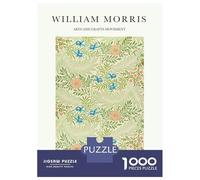 Puzzles De 1000 Pièces pour Adolescents William Morris Leaf Puzzle pour Adultes, Jeu De Réflexion, Anti-Stress, Cadeau d'anniversaire Ou De Noël 38x26cm/1000pcs