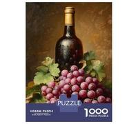 Puzzles De 1000 Pièces pour Adolescents Wine and Grapes Still Life Puzzle pour Adolescents, Activités Familiales pour Anniversaire, Noël Et Cadeaux Uniques 70x50cm/1000pcs
