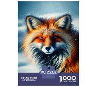 Puzzles De 1000 Pièces pour Adolescents Winter Fox Art Print Puzzles pour Adultes Jeux Relaxants Décoration Intérieure pour Anniversaire, Noël 70x50cm/1000pcs