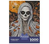 Puzzles De 1000 Pièces pour Adolescents Witchy Portrait II - Gothic Skeleton Bride Puzzles pour Adultes - Jeux Relaxants, Amusants Et Humoristiques - Cadeaux d'anniversaire Uniques 70x50cm/1000pcs