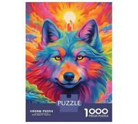 Puzzles De 1000 Pièces pour Adolescents Wolf Art Series Style 14 Puzzles pour Adolescents - Jeu Manuel pour Améliorer La Mémoire - Cadeaux pour Les Amis Et La Famille 38x26cm/1000pcs