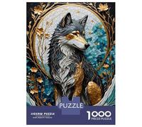 Puzzles De 1000 Pièces pour Adolescents Wolf Gold Kintsugi Puzzle pour Adultes Jouet Décoration Murale Défi Difficile À Compléter 38x26cm/1000pcs