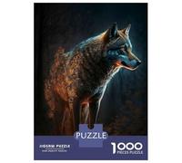Puzzles De 1000 Pièces pour Adolescents Wolf in The Night Forest Puzzles pour Adolescents, Jeu De Réflexion Amusant Et Humoristique, Cadeau d'anniversaire Unique 70x50cm/1000pcs