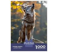 Puzzles De 1000 Pièces pour Adolescents Wolf on A Mossy Rock Puzzle pour Adolescents - Défi Difficile - Jeu Éducatif - Amusant en Famille Et Soirée Jeux 70x50cm/1000pcs