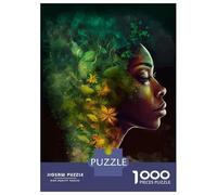 Puzzles De 1000 Pièces pour Adolescents Woman with Floral Growth Puzzles pour Adolescents, Jouets À Monter Soi-même, Analyse Et Logique, Cadeau d'anniversaire Ou De Noël 38x26cm/1000pcs