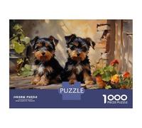 Puzzles De 1000 Pièces pour Adolescents Yorkshire Terrier Puppies Puzzles pour Adultes Jeux Anti-Stress Analyse Et Logique Cadeaux d'anniversaire Uniques 38x26cm/1000pcs