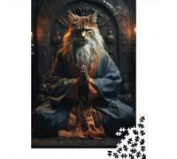 Puzzles De 1000 Pièces pour Adolescents Zen Cat Meditation Master Puzzles pour Adultes Assemblage De Motifs Stimule Le Cerveau Jeu Stimulant 70x50cm/1000pcs
