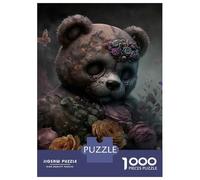 Puzzles De 1000 Pièces pour Adolescents Zombie Teddy Bear Puzzle Jeux De Famille Décoration Intérieure Cadeaux d'anniversaire Uniques 52x38cm/1000pcs