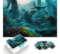 Puzzles de 1000 pièces pour Adultes À la découverte de la mer Mésozoïque Jeu de Quiz avec des pièces de Formes aléatoires entièrement imbriquées 50x70cm