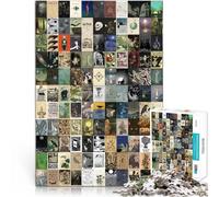 Puzzles de 1000 pièces pour Adultes Affiche d'art rétro en mosaïque Jouets de Jeu stimulants Idées Cadeaux 38x26cm