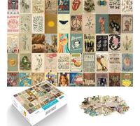 Puzzles de 1000 pièces pour Adultes Affiche rétro Jouet éducatif d'apprentissage Chaque pièce est Unique - Jeu Familial Stimulant et Amusant 52x38cm