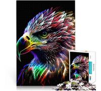 Puzzles de 1000 pièces pour Adultes Aigle coloré Entraînez Votre Cerveau et Vos Mains Car C'est Un pour Toute la Famille 38x26cm
