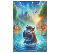 Puzzles De 1000 Pièces pour Adultes, Animal Hippo, Puzzles Créatifs pour Adultes Et Enffourmis, Jeu Éducatif pour Enffourmi Adulte (78×53cm)