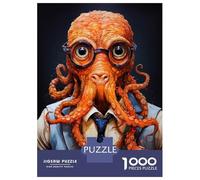 Puzzles De 1000 Pièces pour Adultes Animal Octopus Puzzle Anti-Stress, Jouet De Décoration Intérieure, Difficile Et Stimulant 52x38cm/1000pcs