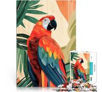 Puzzles de 1000 pièces pour Adultes Ara Rouge au Paradis Tropical Jeu intellectuel Jouet est idéal comme Cadeau pour Toute la Famille 38x26cm