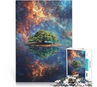 Puzzles de 1000 pièces pour Adultes Arbre dans Un Ciel étoilé Séjour Anti-Stress pour Tuer Le Temps Cadeau Amusant 38x26cm